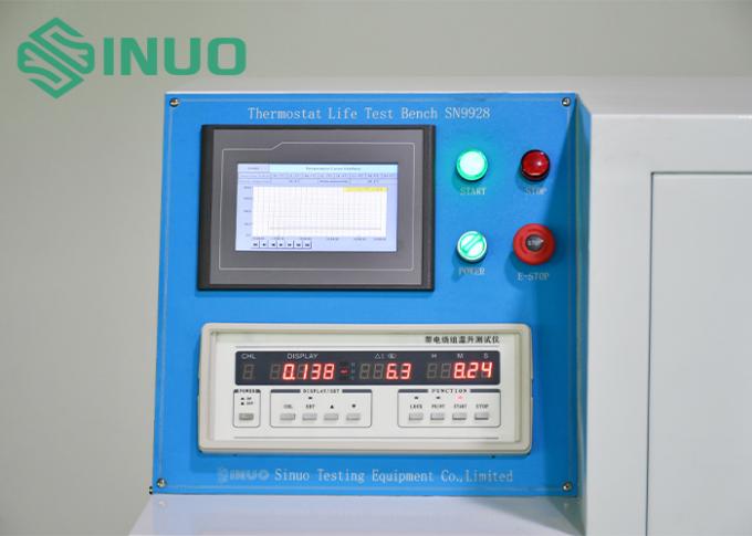 Sıcaklık Ölçümü PLC Kontrolü için IEC 60598-1 Termostat Ömrü Test Tezgahı Cihazı 1