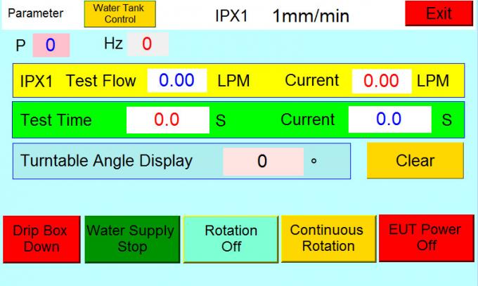 IEC 60529 Akıllı Su Giriş 200mm IPX1 IPX2 Yağmur Dikey Damla Test Cihazı 0