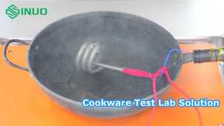 Tam Çözümlü Gelişmiş Pişirme Seti Test Ekipmanı Laboratuvarların EN 12983-1'e Göre Nasıl Test Edildiğini Görün
