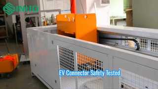UL 2594 Elektrikli Araç Şarj Konnektörleri için PLC Kontrollü Lastik Üzerinden Geçme Yük Test Sistemi